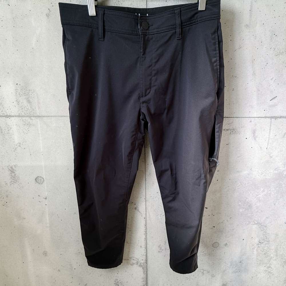 Hurley Jet Set Tech Pants Black 34x29 Performance Stretch Travel Lightweight